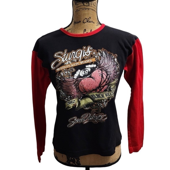 Signature Apparel Sturgis Motorcycle Rally Graphic Tee Long‎ Sleeve L/XL - Picture 1 of 5